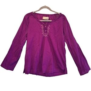 Bit & Bridle Purple Western Boho Top Size Medium
